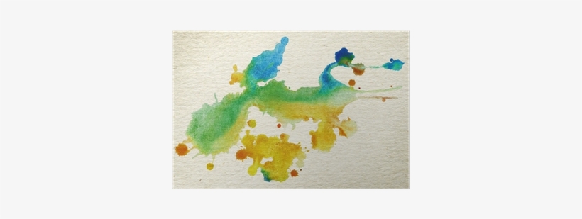 Abstract Watercolor, Ink Splashes On Brown Grainy Paper - Watercolor Painting, transparent png