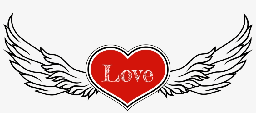Rocker Heart With Wings Png Clipart Pictureu200b Gallery - Heart With Wings Clipart, transparent png