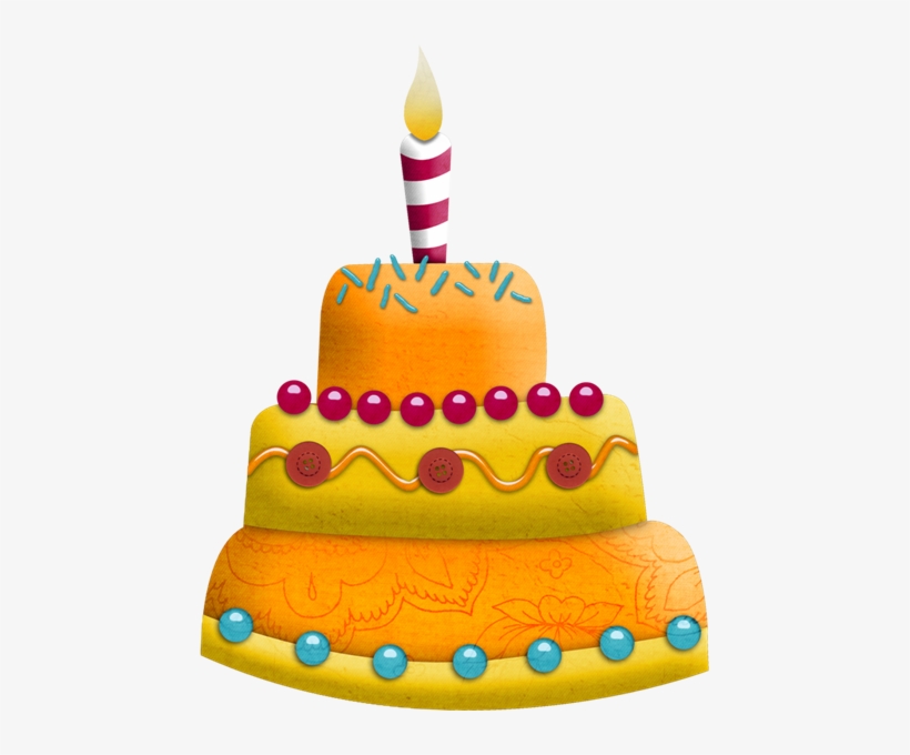 Birthday Cake Png - Yellow Birthday Cake Png, transparent png