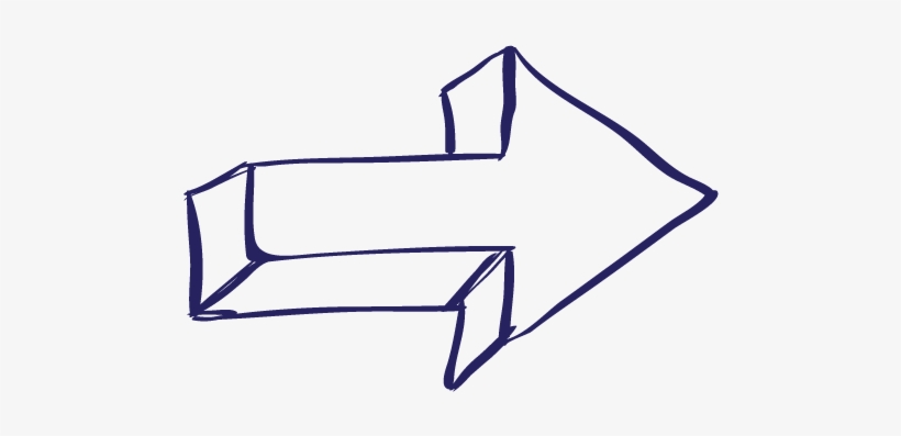 Hand Drawn Arrow - Curved Arrow Hand Drawn, transparent png