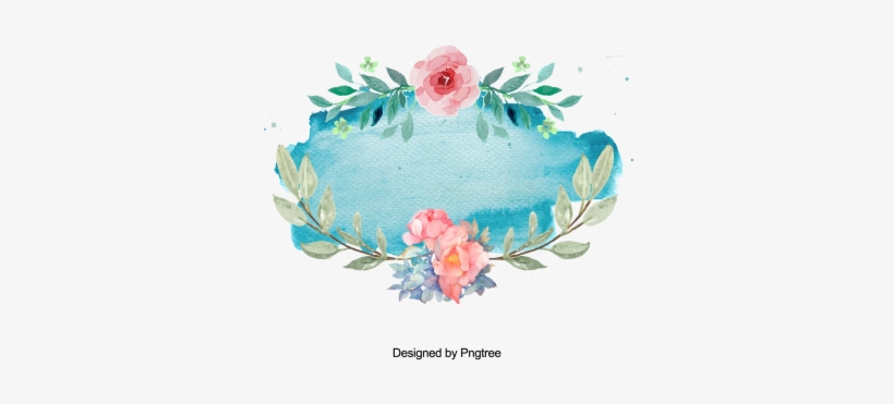 Hand-painted Flower Splash And Ink Frame, Flower, Wreath, - Flower, transparent png