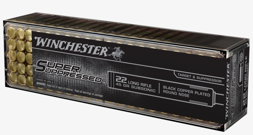 Sup22lr Box Image - Winchester Super Suppressed 45, transparent png