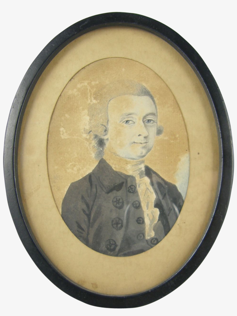 Mid 1700's Folk Art Miniature Watercolor Painting On - Wall Clock, transparent png