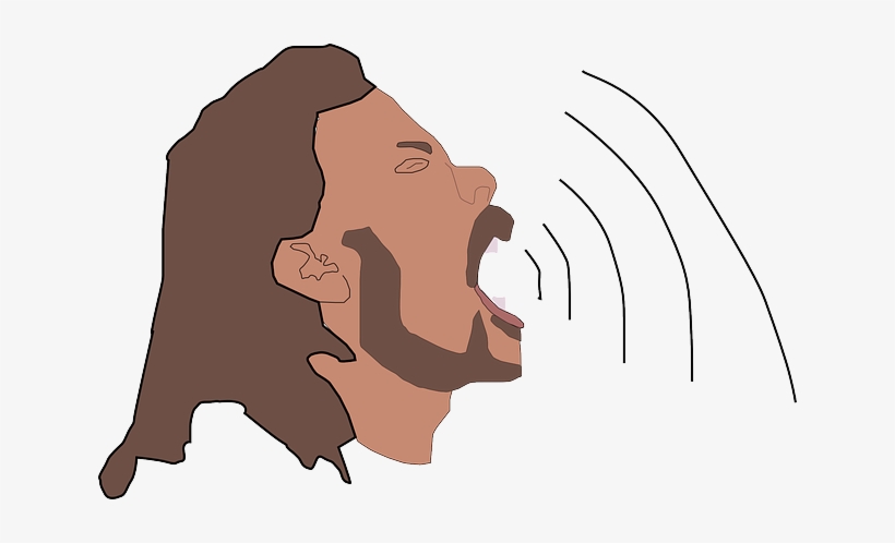 Singing, High, Audio, Sound, Wave, Sing, Strong, Waves - Man Open Mouth Png, transparent png