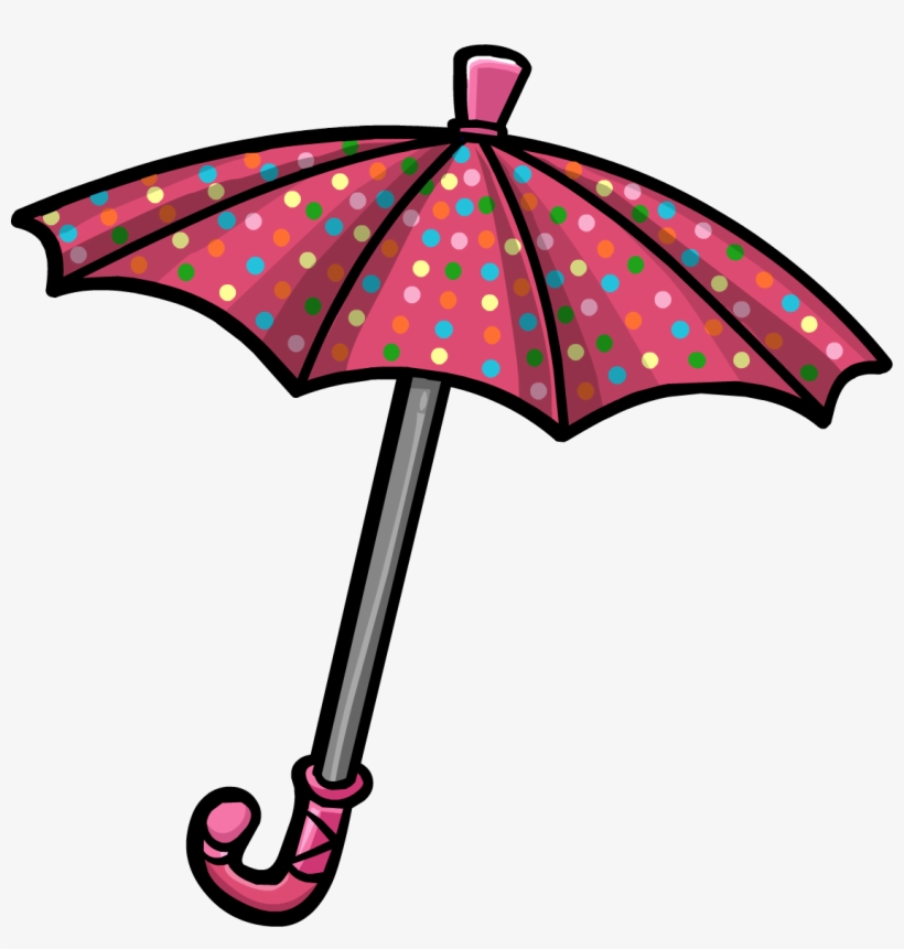 Polka Dot Umbrella - Club Penguin Cosmic Umbrella, transparent png