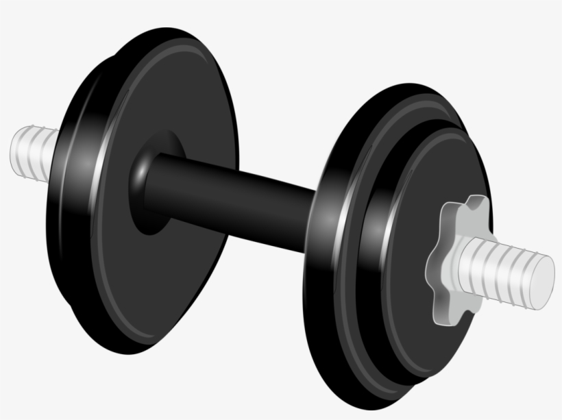 Black Dumbbell Exercise - Dumbbells Clipart, transparent png