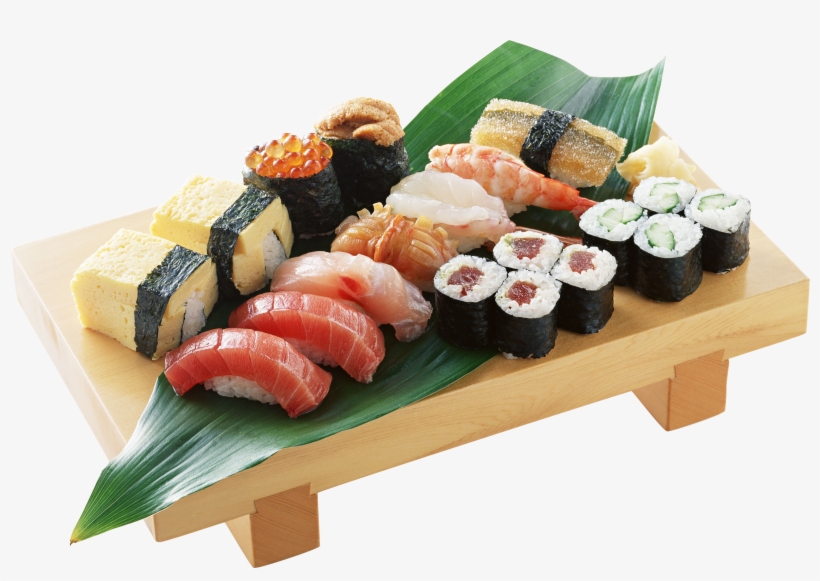 Sushi Plate Png - Japanese Sushi And Sashimi, transparent png