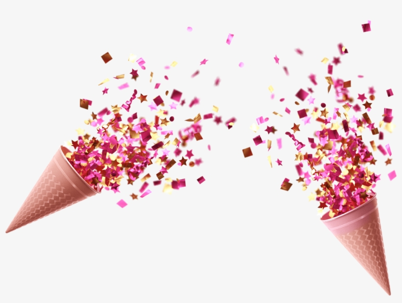 Gold Confetti Cups Cannon 3d - Transparent Confetti Cannon Png, transparent png