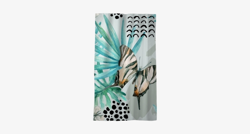 Watercolor Graphical Illustration - Ombre Home Bahati Butterfly Wall Art, transparent png