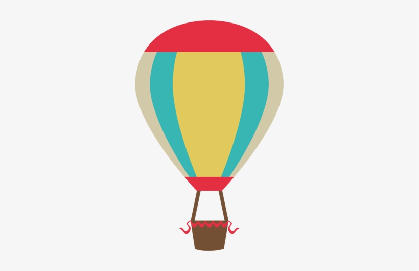 Hot Air Balloon Fancy Banner Transparent Library - Balloon Flat Design Png, transparent png