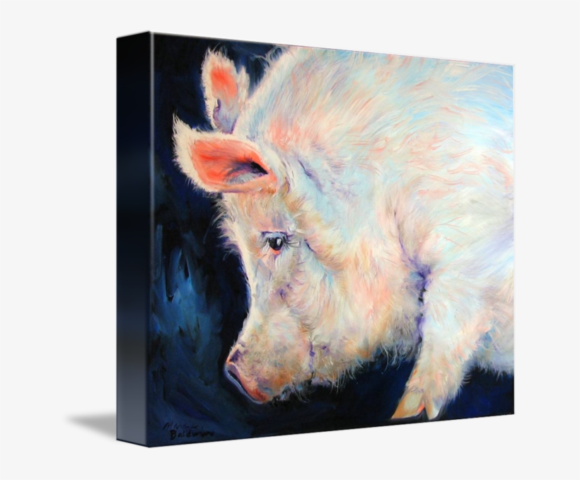 "my Pink Pig Lucky Day" By Marcia - Gallery-wrapped Canvas Art Print 14 X 11 Entitled My, transparent png