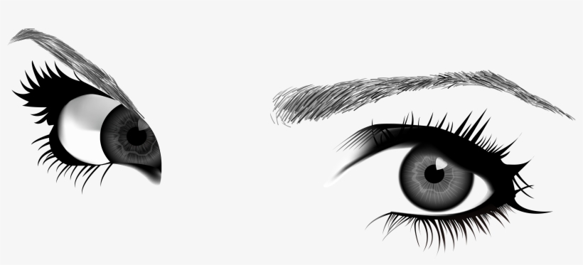Drawn Eyelash Button Eye, transparent png