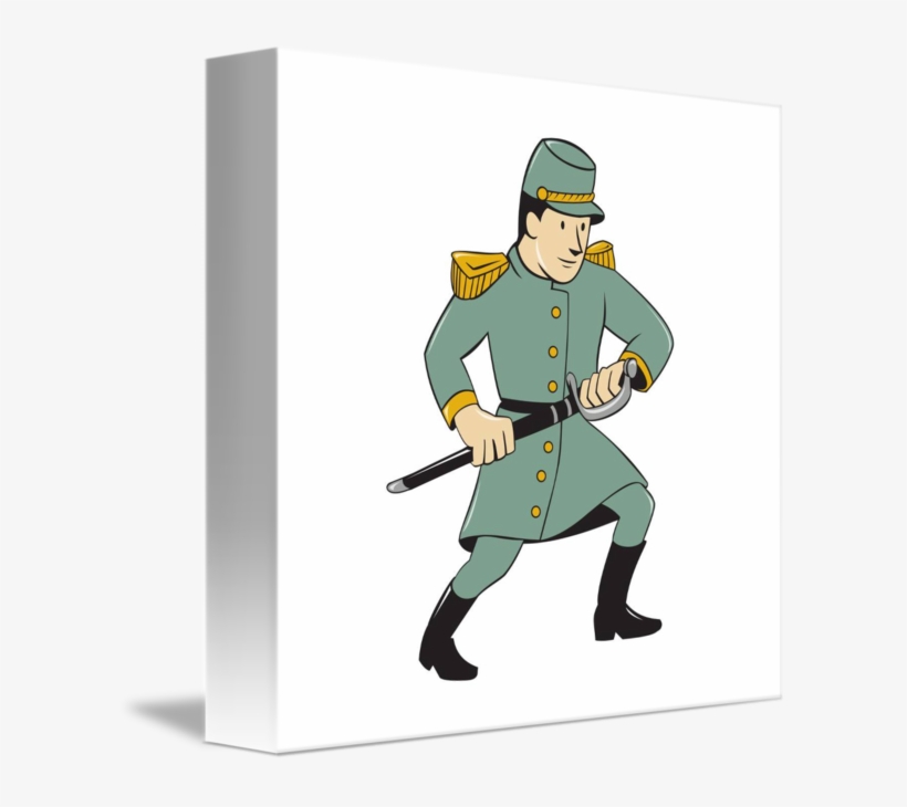 Graphic Transparent Stock Confederate Army Sword Cartoon - Civil War Soldier Cartoon, transparent png