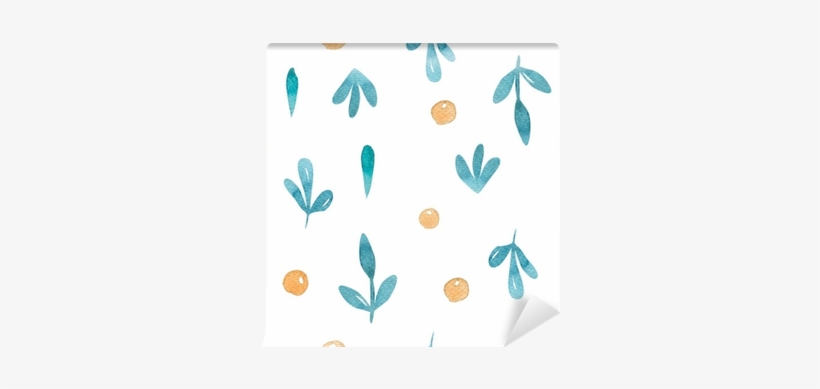 Watercolor Seamless Pattern With Floral Elements And - Watercolor Painting, transparent png