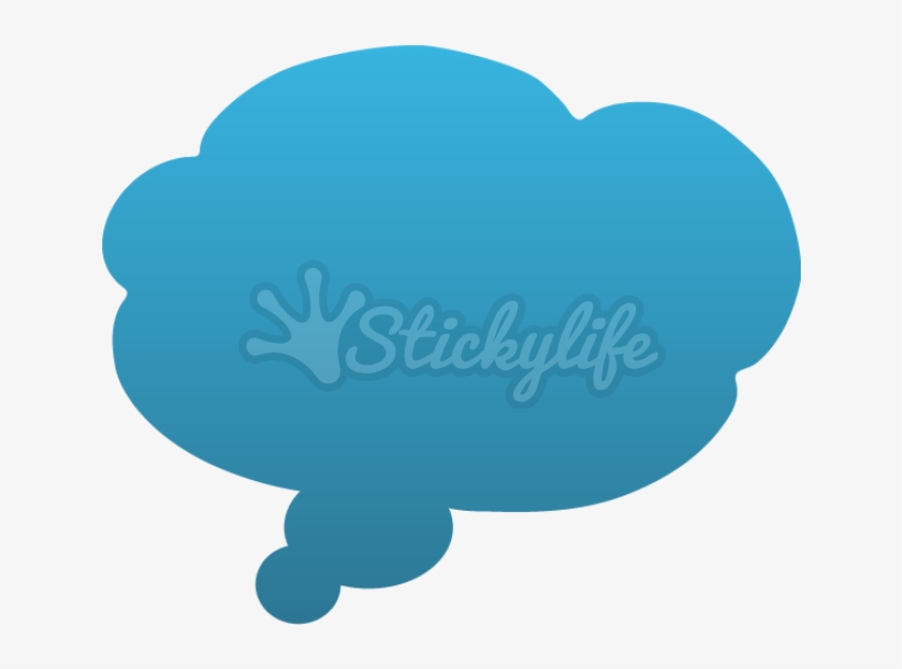 Thought Bubble Decal - Static Cling, transparent png