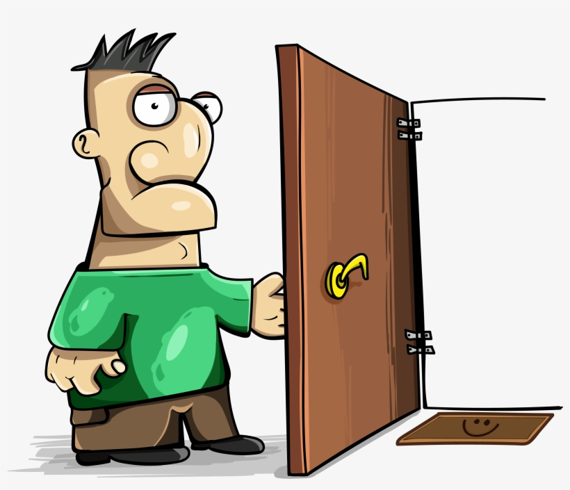 Sad Man Open Door - Door, transparent png