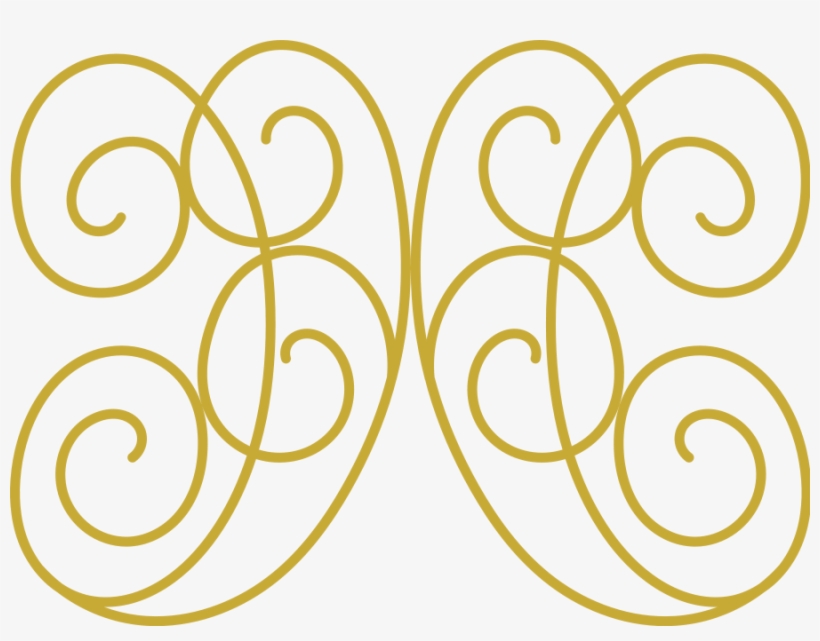 Swirl Design Clip Art - Gold Swirl Design, transparent png