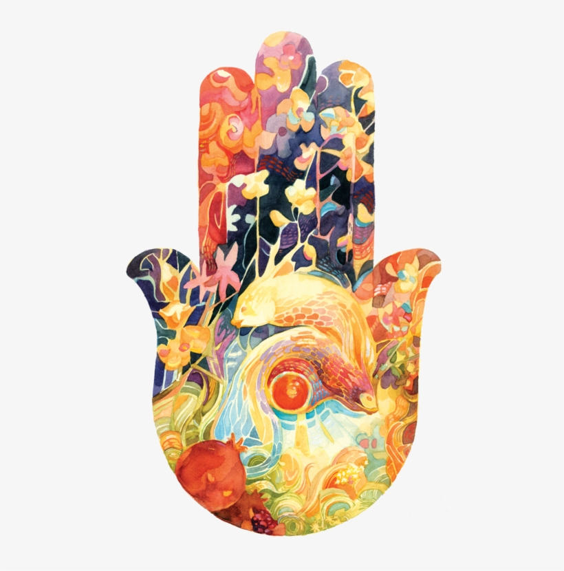 Renee Richards - Colorful Hamsa Png, transparent png