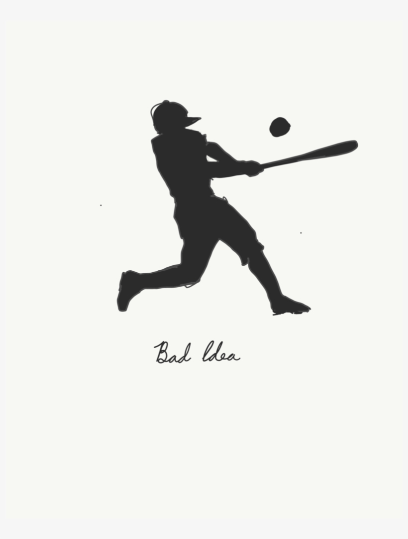 Holding The Place - Baseball Batter Hitting Ball, transparent png