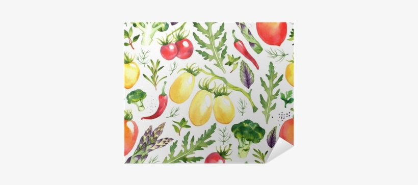 Seamless Pattern With Watercolor Vegetables On White - Grow Your Own Vegetables In Pots And Containers: A, transparent png