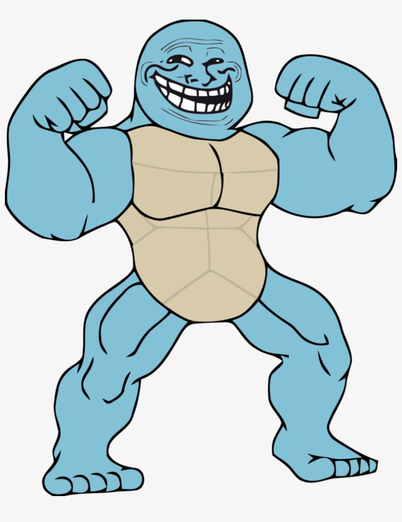 Trollface On Steroids By - Charmander Troll Face, transparent png