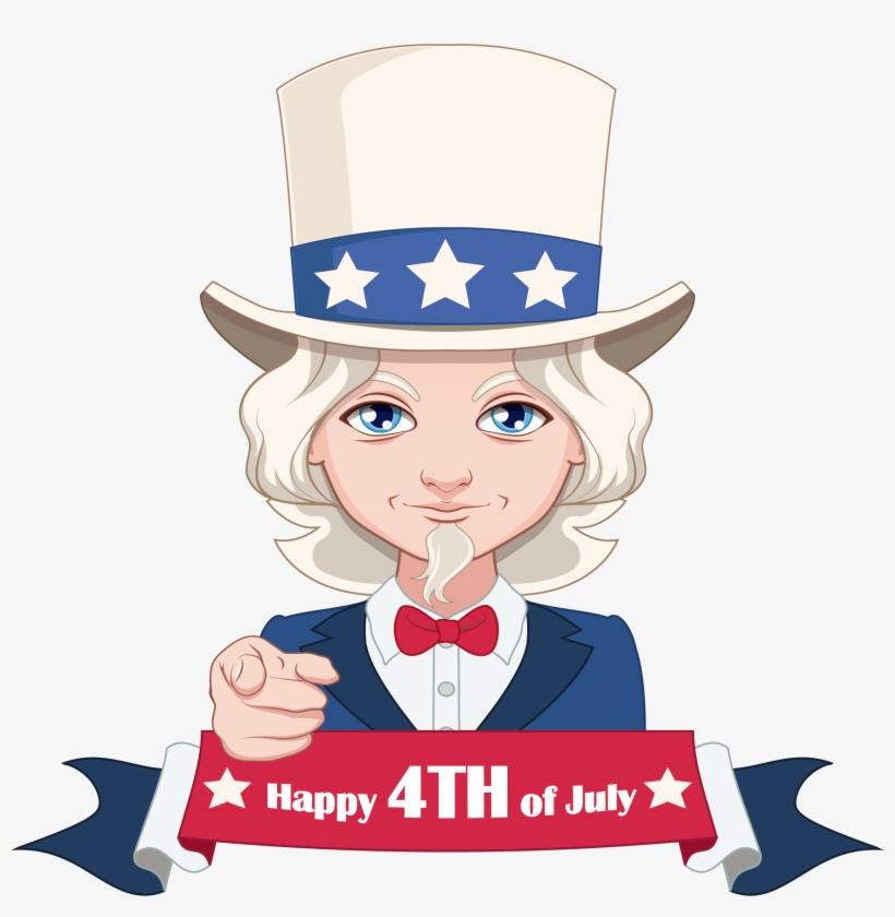 Uncle Sam Clipart 4th July - Cartoon, transparent png