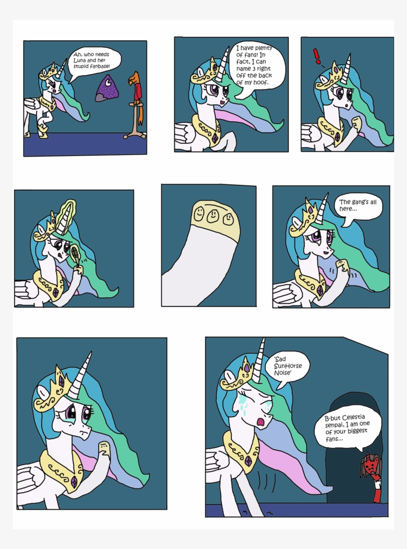 Supahdonarudo, Comic, Crying, Depressedia Clipart Freeuse - Princess Celestia, transparent png