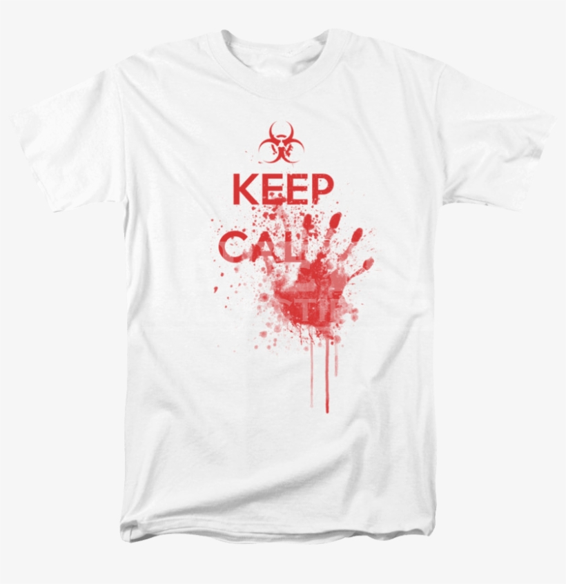 Keep Calm Bloody Handprint T-shirt - Keep Calm And Catch Kony, transparent png