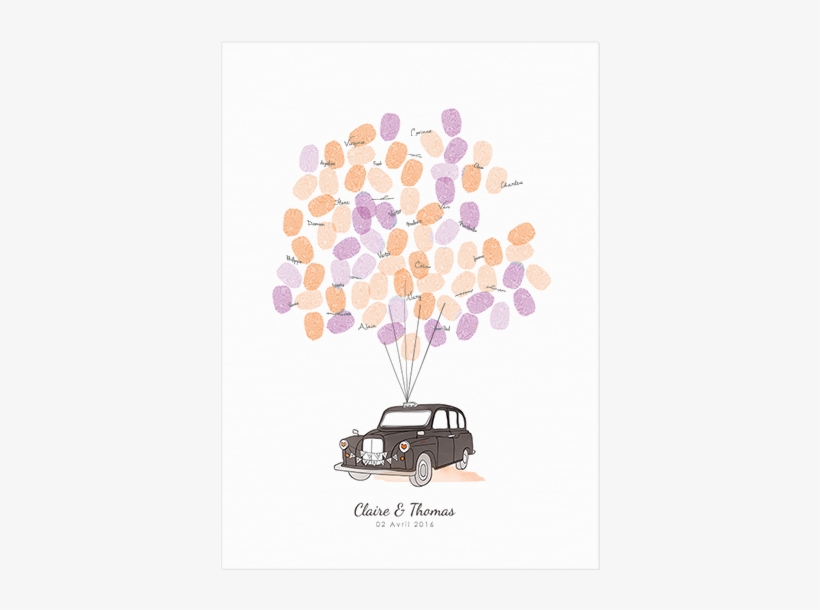 Pepper & Joy Personalised Art Nouveau Guest Book, transparent png