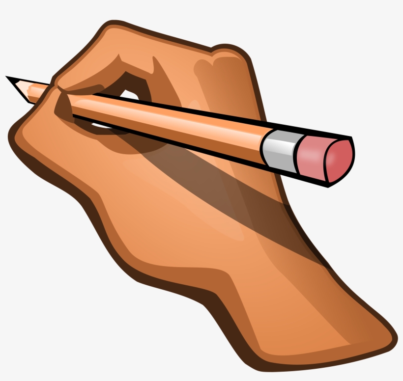Pencil - Hand Holding Pencil Clipart, transparent png