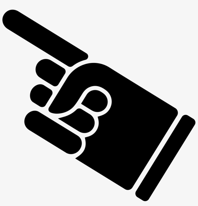 Hand With Extended Pointing Finger Comments - Mano Señalando Icono, transparent png