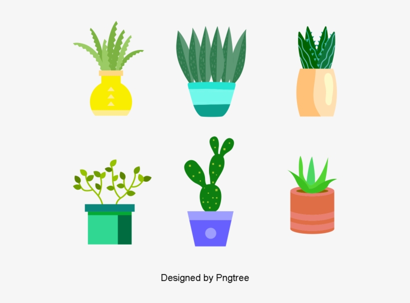 Cartoon Hand-painted Simple Flower Pot Flower Design, - Design, transparent png