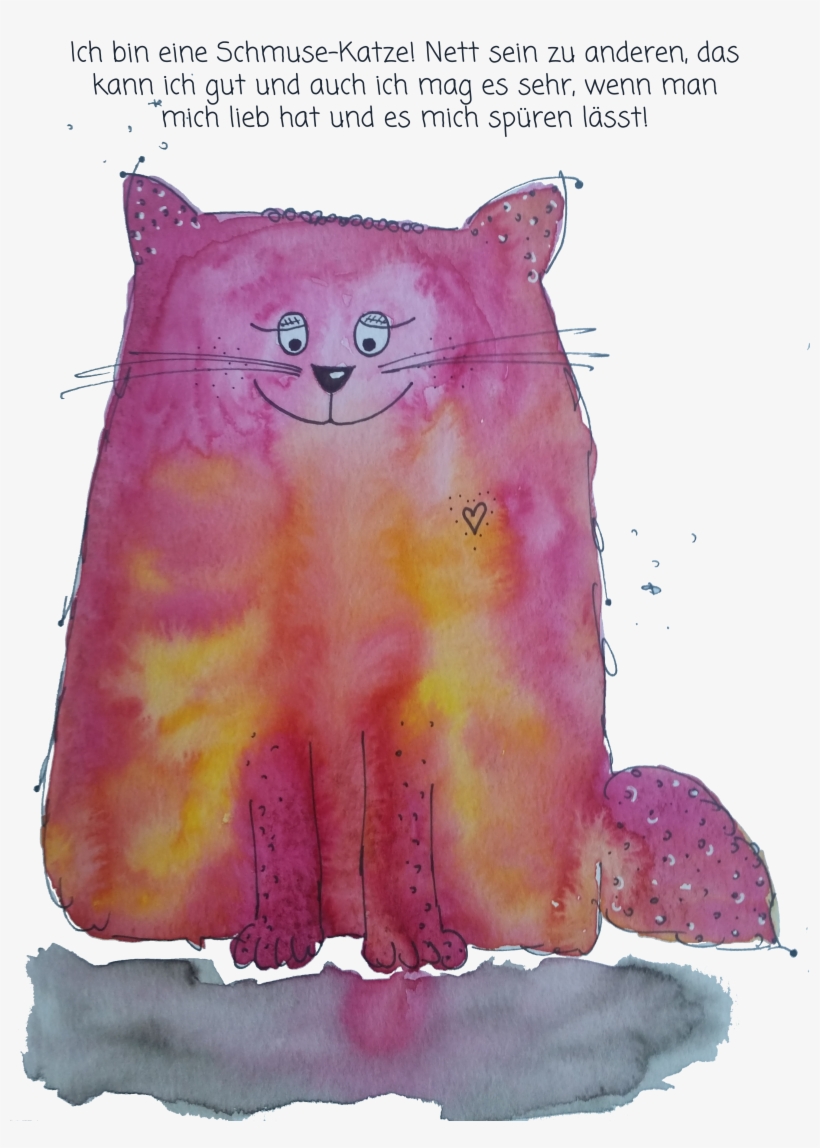 Schmuse Katze Kraftkarte Für Kinder - Squitten, transparent png