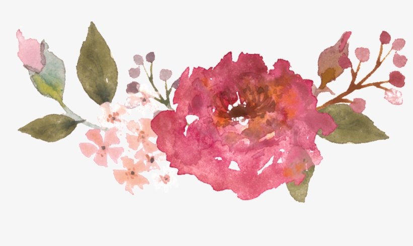 Este Gráficos É Png De Floricultura Sobre Coloração - Vintage Watercolor Flowers Png, transparent png