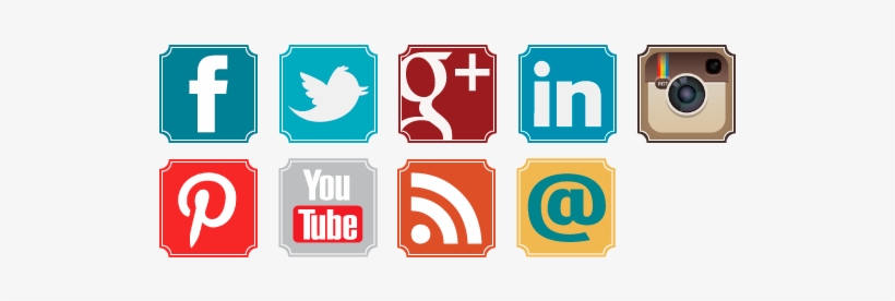 Free Retro Social Media Icons - Logo Social Networks Png, transparent png