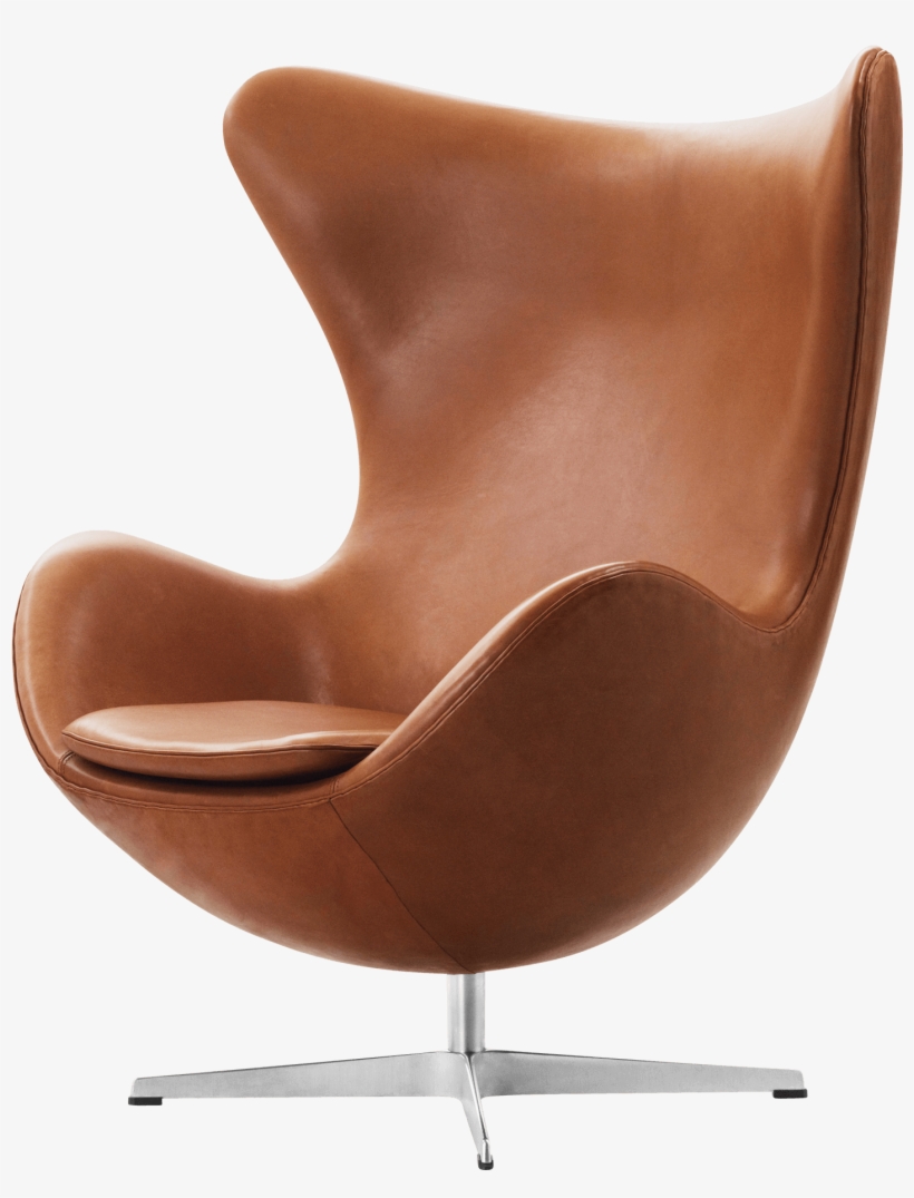Egg Easy Chair Arne Jacobsen Elegance Walnut Leather - Egg Chair Fritz Hansen, transparent png