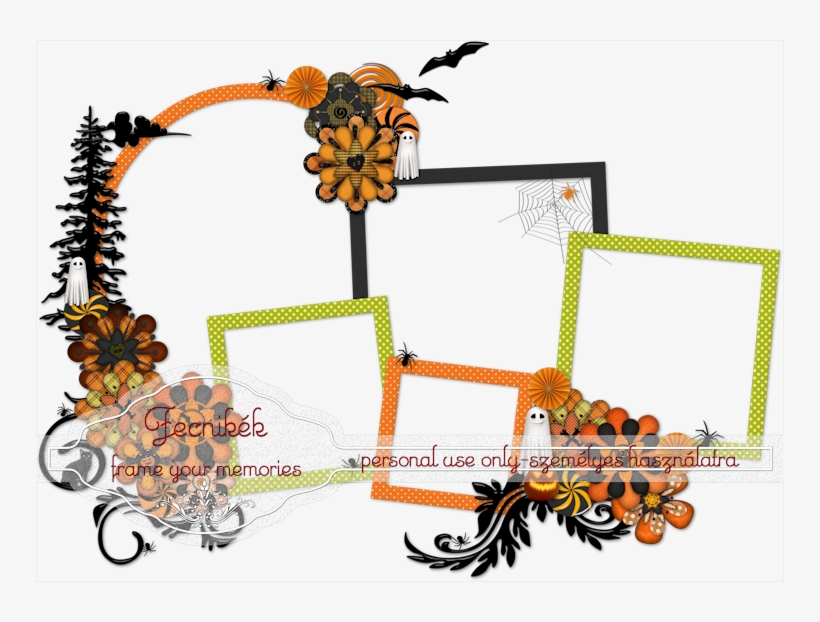 Big Halloween Cluster Frame - Halloween Cluster Frame Png, transparent png