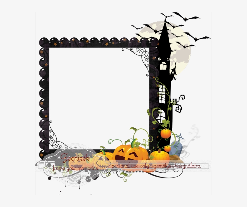 Castle Halloween Frame - Trick Or Treat Halloween Picture Frame, transparent png