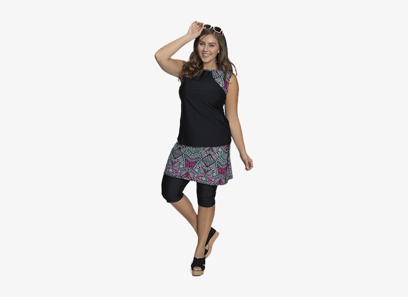 Plus Size Plus Size - Woman Dress Deep Green 3 4 Bathwing Sleeves, transparent png