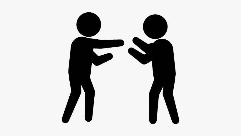 Criminal Fighting With A Person Vector - People Fighting Icon, transparent png