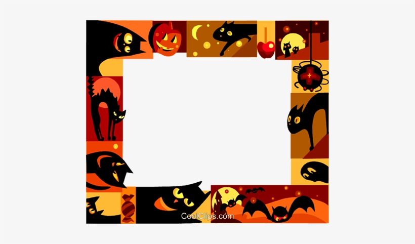 Halloween Frame Royalty Free Vector Clip Art Illustration - Alt Attribute, transparent png