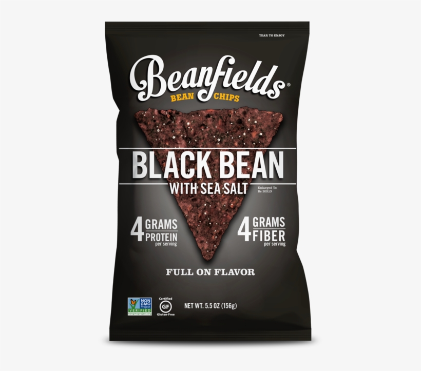 Black Bean & Sea Salt Bean Chips - Chocolate, transparent png