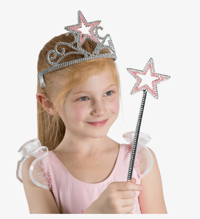 Sparkly Pink Star Tiara Hair Accessory For Little Girls - Dress, transparent png