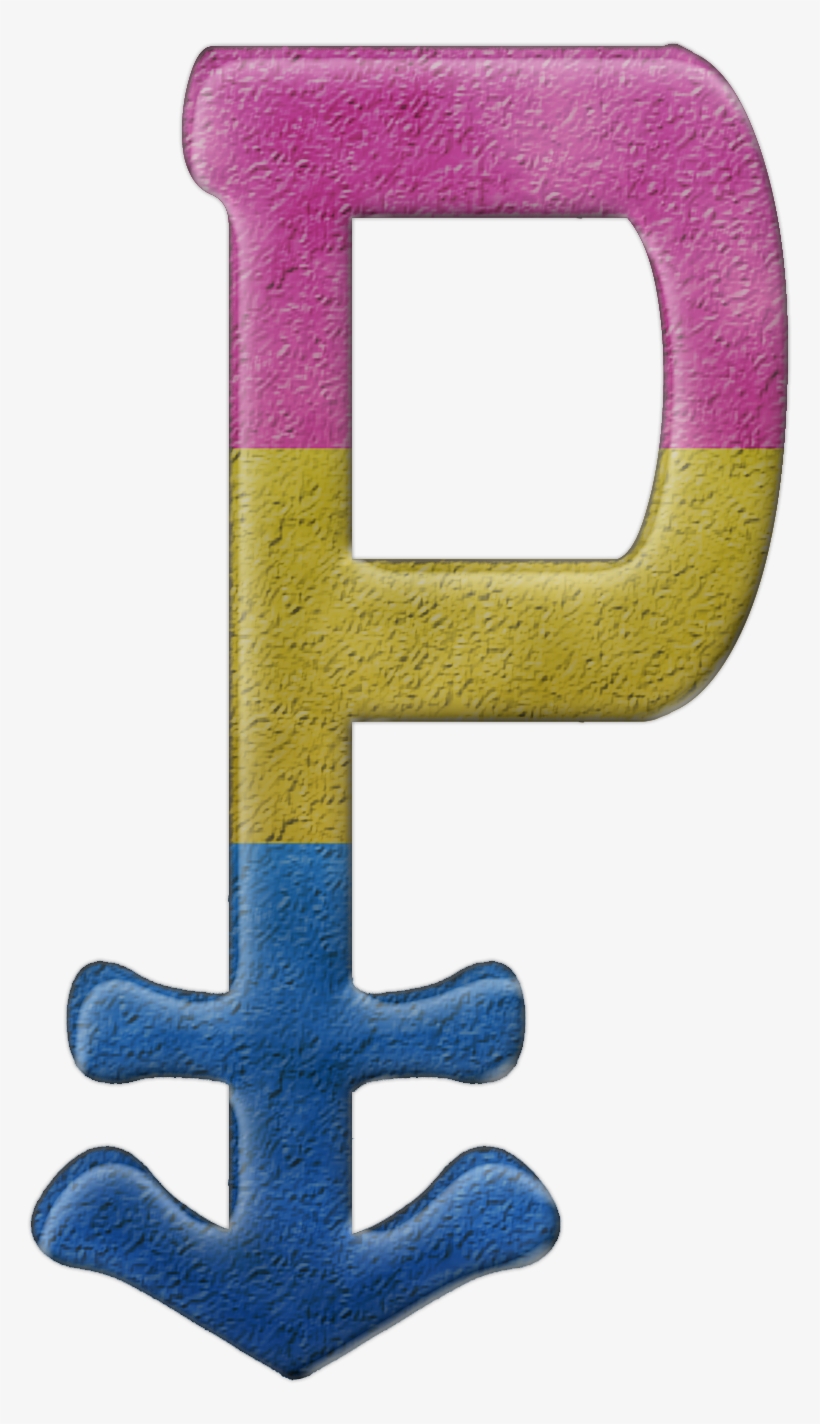 Pansexual Pride “p” Symbol In Matching Pride Flag Colors - Pansexual P Symbol, transparent png