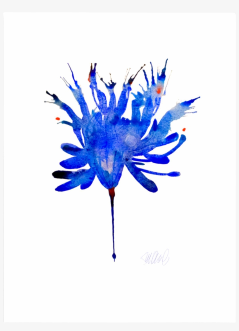 Blue Bird Botanical Print - Floral Design, transparent png