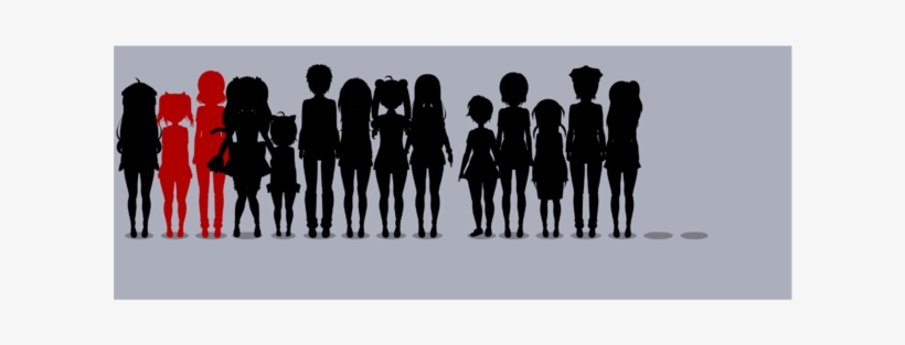 Danganronpa Rp Students 3 - Silhouette, transparent png
