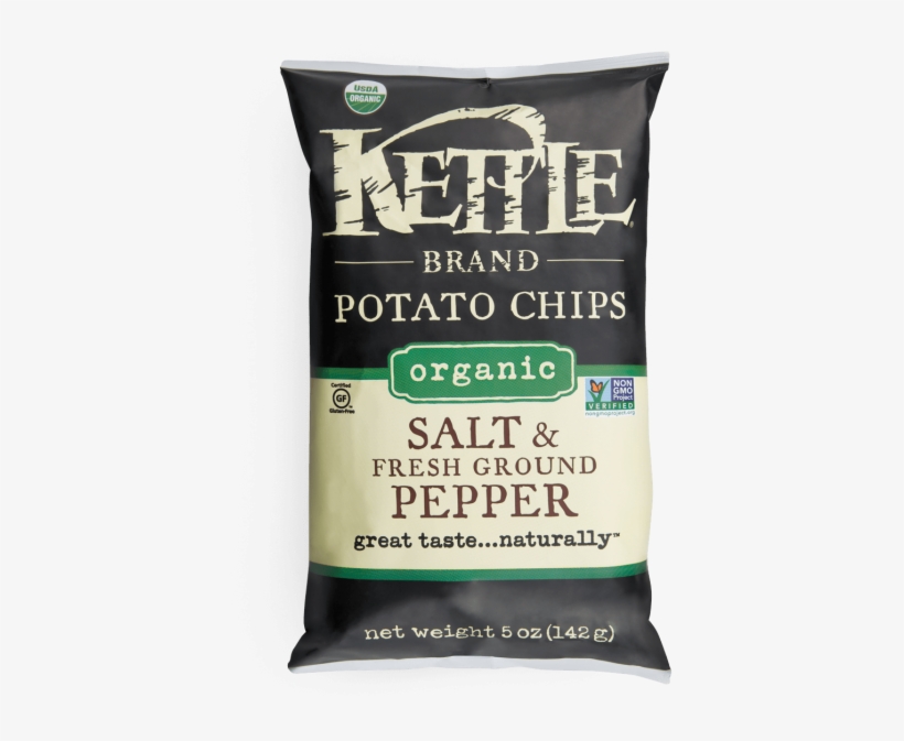 Salt & Fresh Ground Pepper Organic Potato Chips - Kettle Organic Potato Chips, transparent png