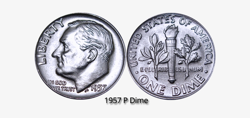 1957 Dime - Us Dime, transparent png