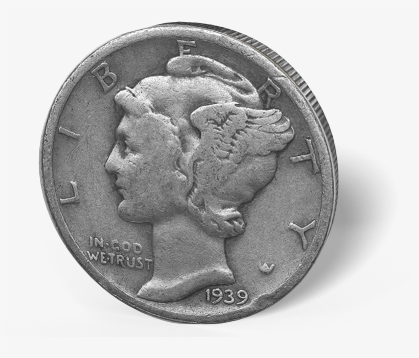 Picture Of 90% Junk Silver $1 Face Value Mercury Dimes - Junk Silver, transparent png