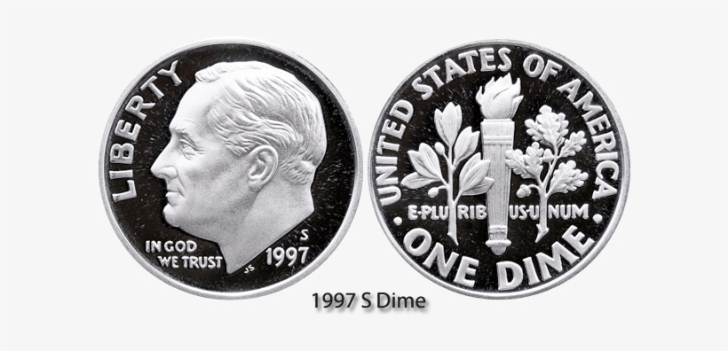 1997 Dime - Proof Dime, transparent png